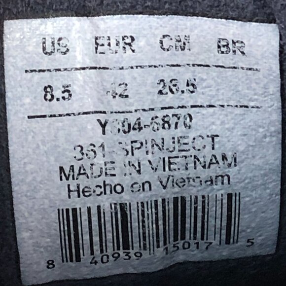 361 Degrees Men's Size 8.5 Spinject Denim Blue Sport Running Sneakers Y804-6870 - Picture 14 of 15